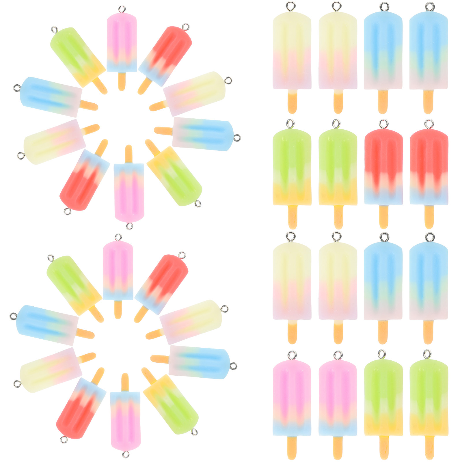 Crafting Resin - 25Pcs Creative Resin Ice Cream Pendant