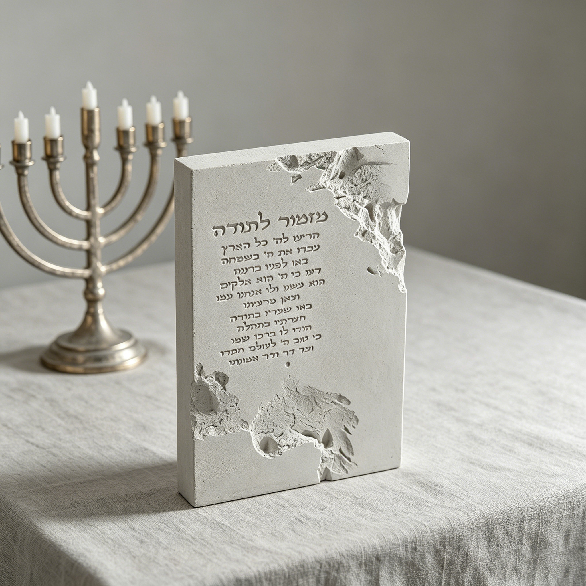 Serving Tray Mold - Modern Faceted Broken Stone Psalm 100