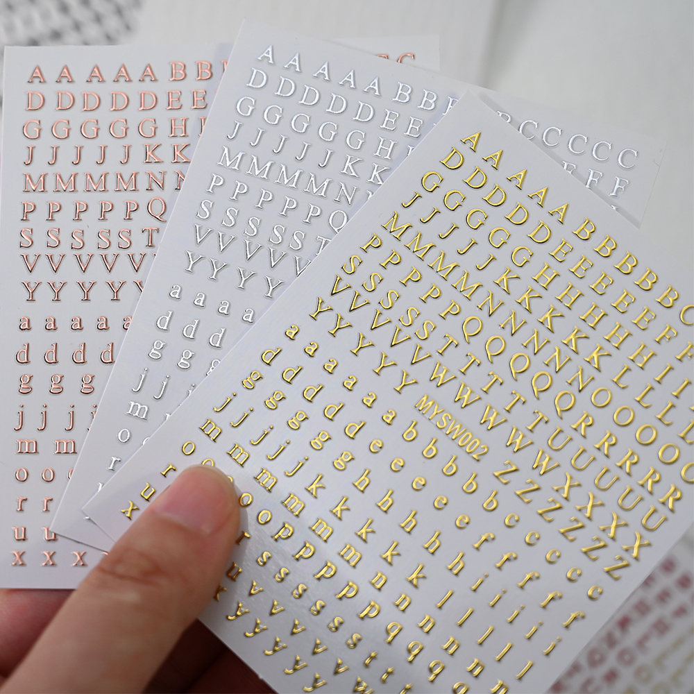 2Pcs Small 26 Alphabet Nail St – Gold Foil Flakes recenzja i cena