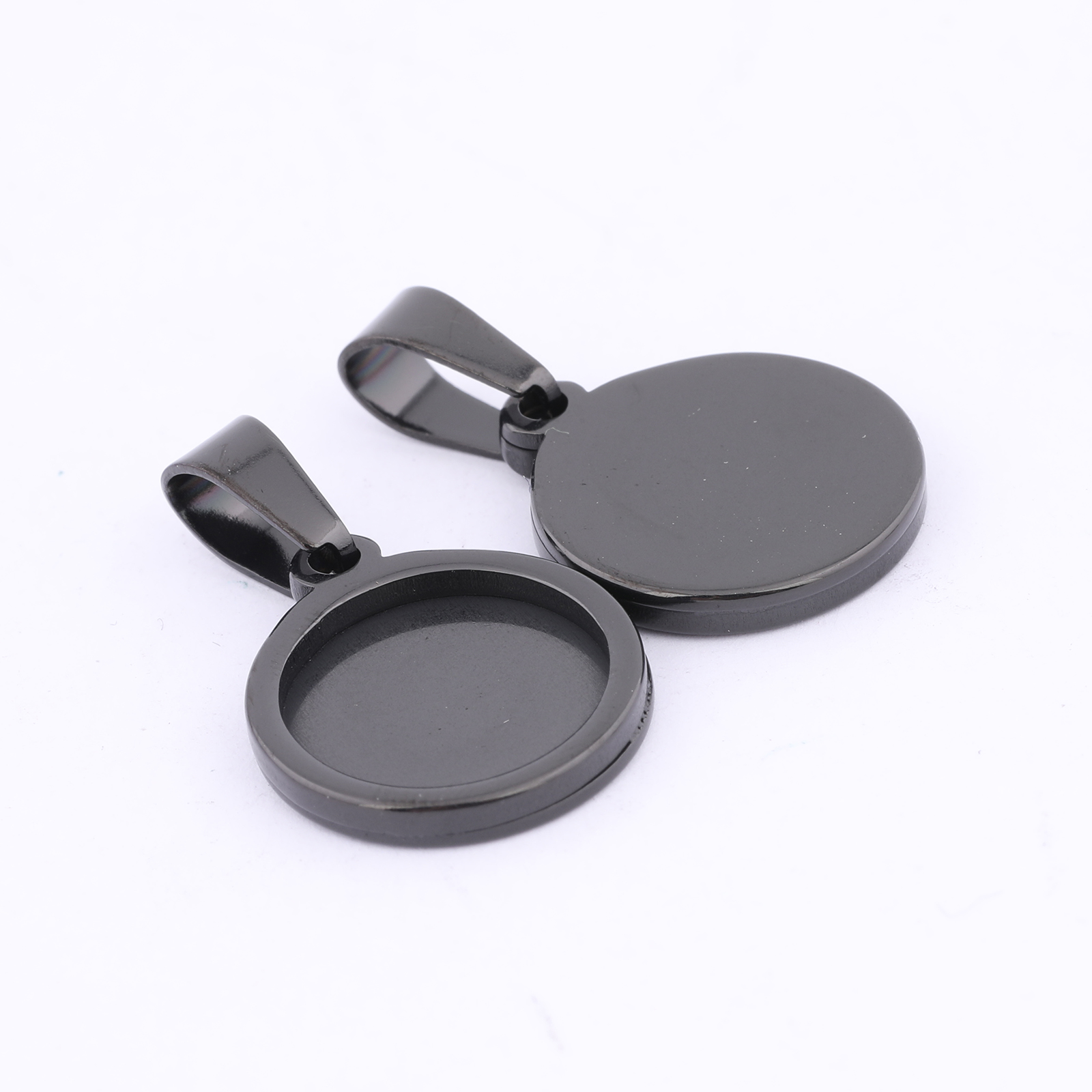 10pcs Gold Plated Black 12mm R – Bezels Set Pendant recenzja i cena