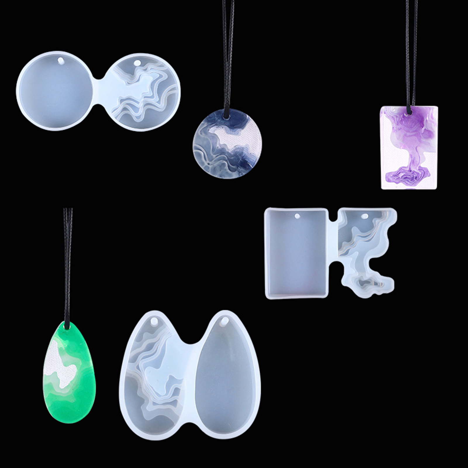 3pcs DIY Crystal Mold Set Roun – Geode Mold Silicone recenzja i cena