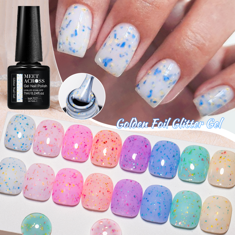 7ML MEET ACROSS Golden foil gl – Gold Foil Flakes recenzja i cena