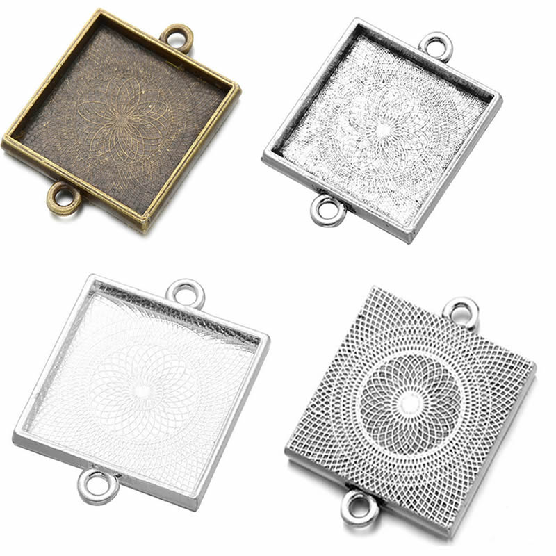 Onebeading Fit 25x25mm Square  – Bezels Set Pendant recenzja i cena