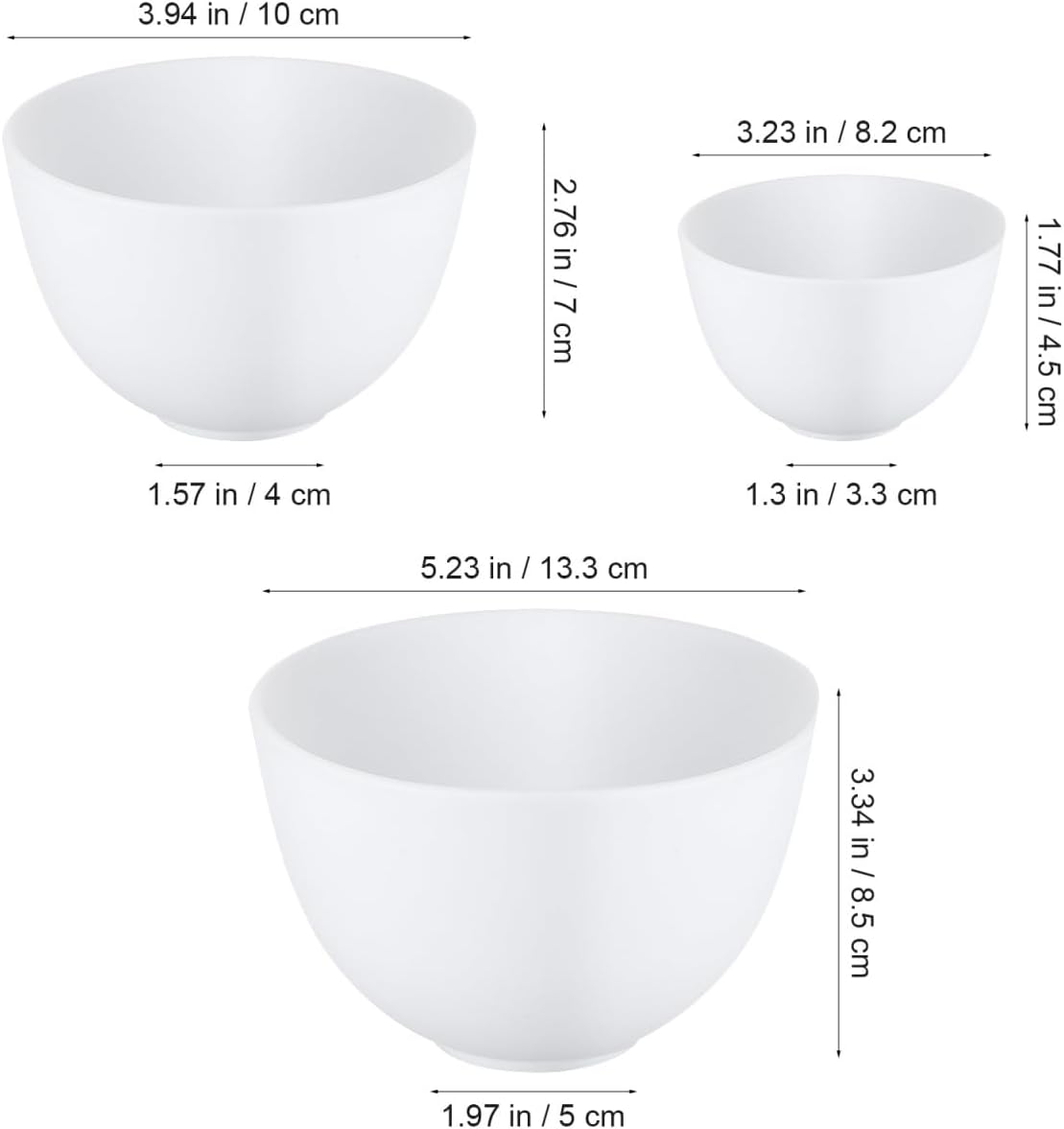 3pcs/set Silicone Bowls White  – Mixing Cup Silicone recenzja i cena