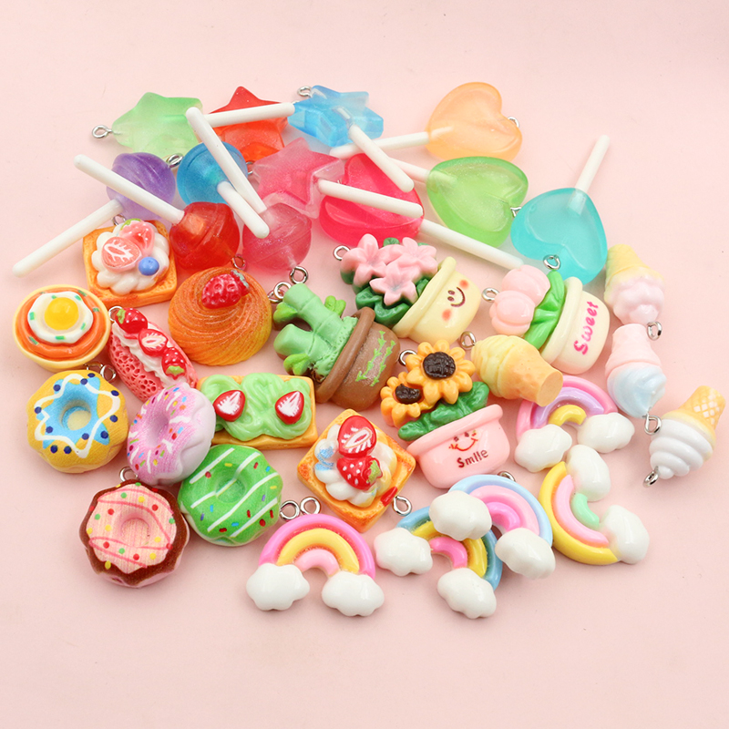 10pcs Mixed Colors Resin Cute  – Flower Preservation Resin recenzja i cena