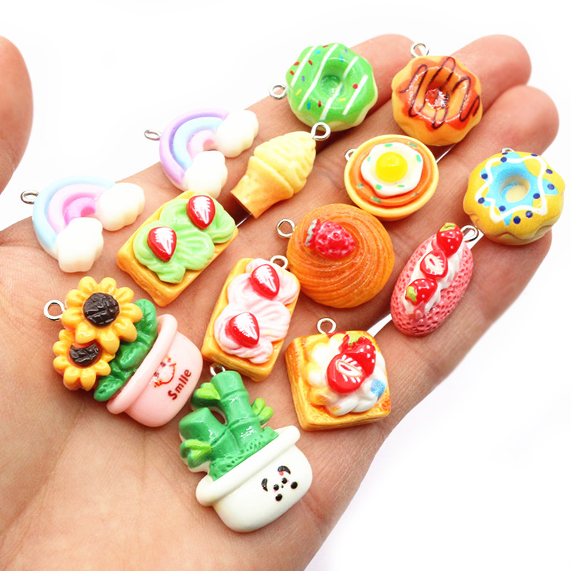 10pcs Mixed Colors Resin Cute  – Flower Preservation Resin recenzja i cena