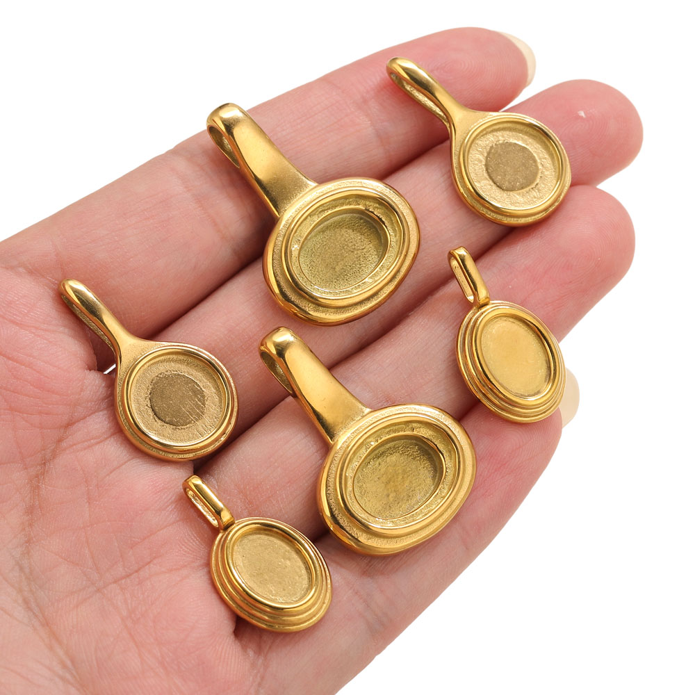 5pcs Stainless Steel Round Ova – Crafting Resin recenzja i cena