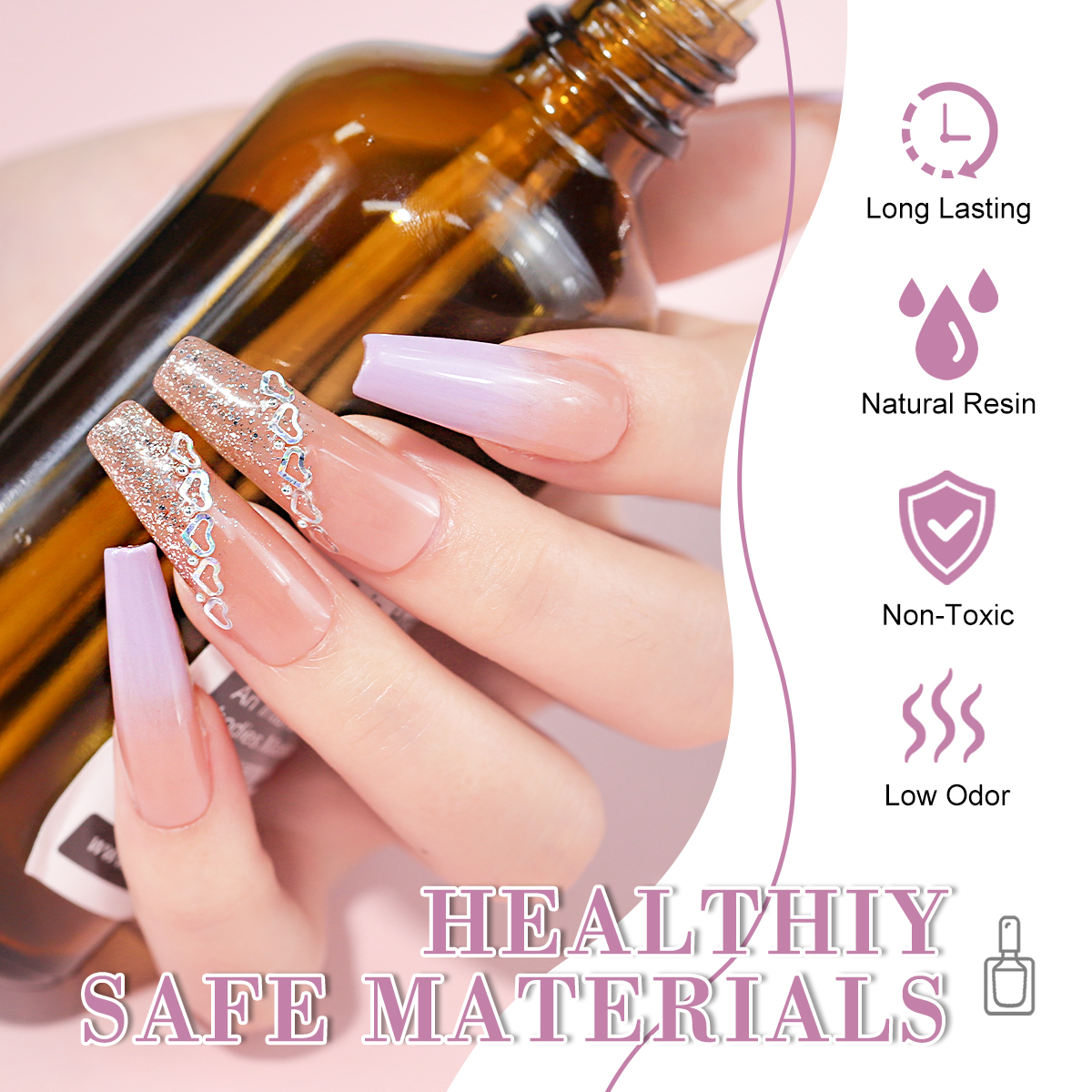 LIMEGIRL 18 PCS Gel Nail Polis – Resin Glitter Pack recenzja i cena