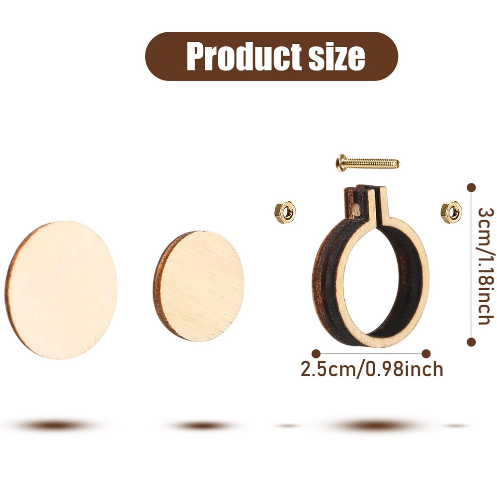 10Pcs/Set Wooden Mini Embroide – Wood Ring Blank recenzja i cena