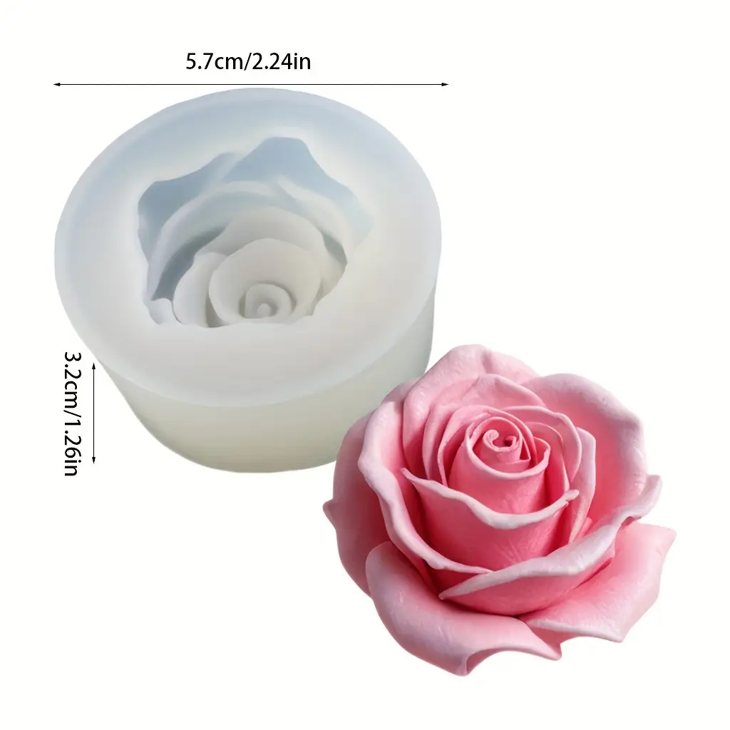 1 Rose Silicone Candle Mold -  – Flower Preservation Resin recenzja i cena