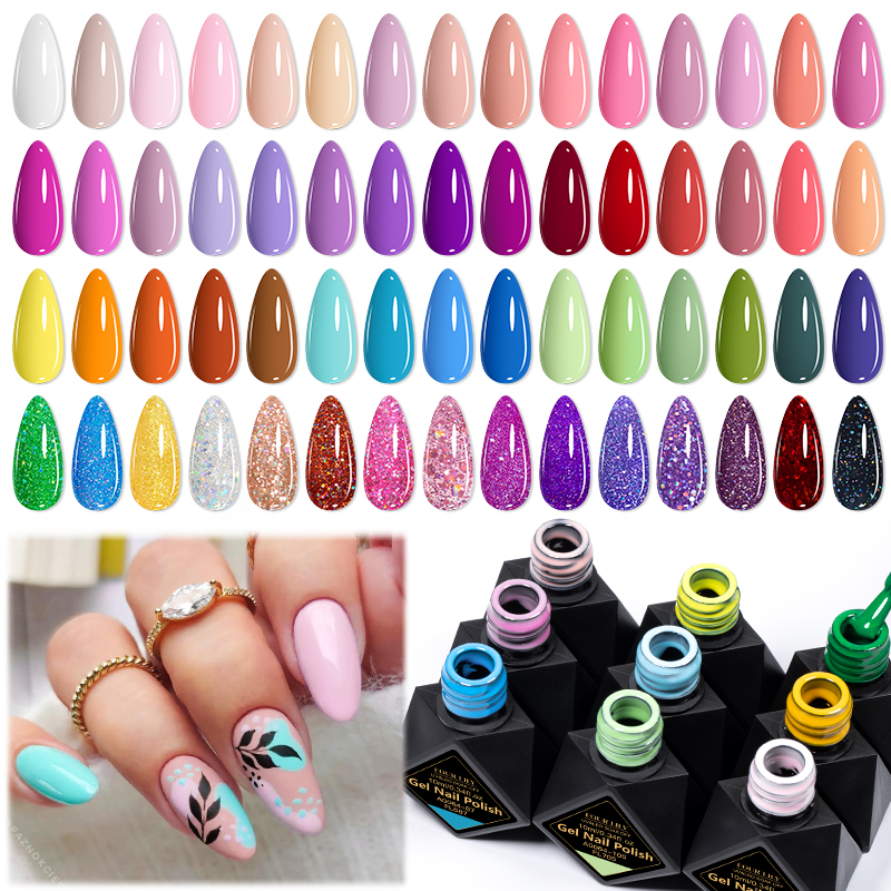 6Pcs/Set 10ML Gel Nail Polish  – Resin Glitter Pack recenzja i cena