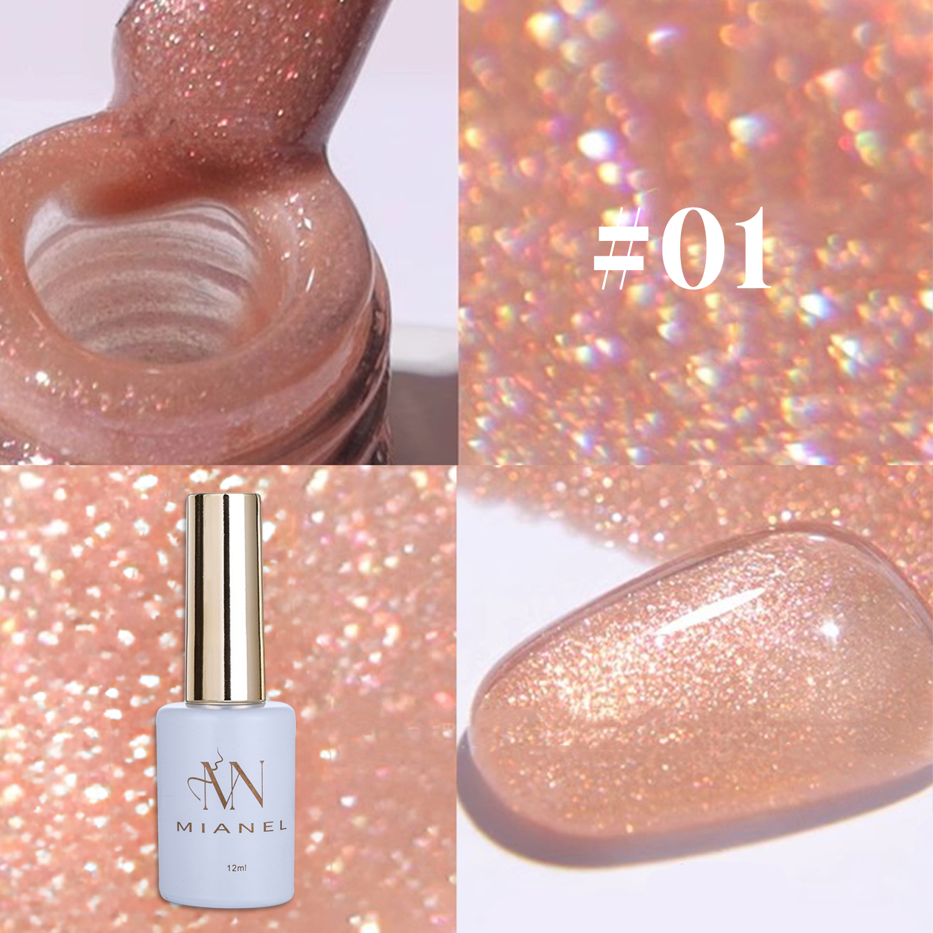 MIANEL 12ML 1PCS Fugitive Whit – Resin Glitter Pack recenzja i cena