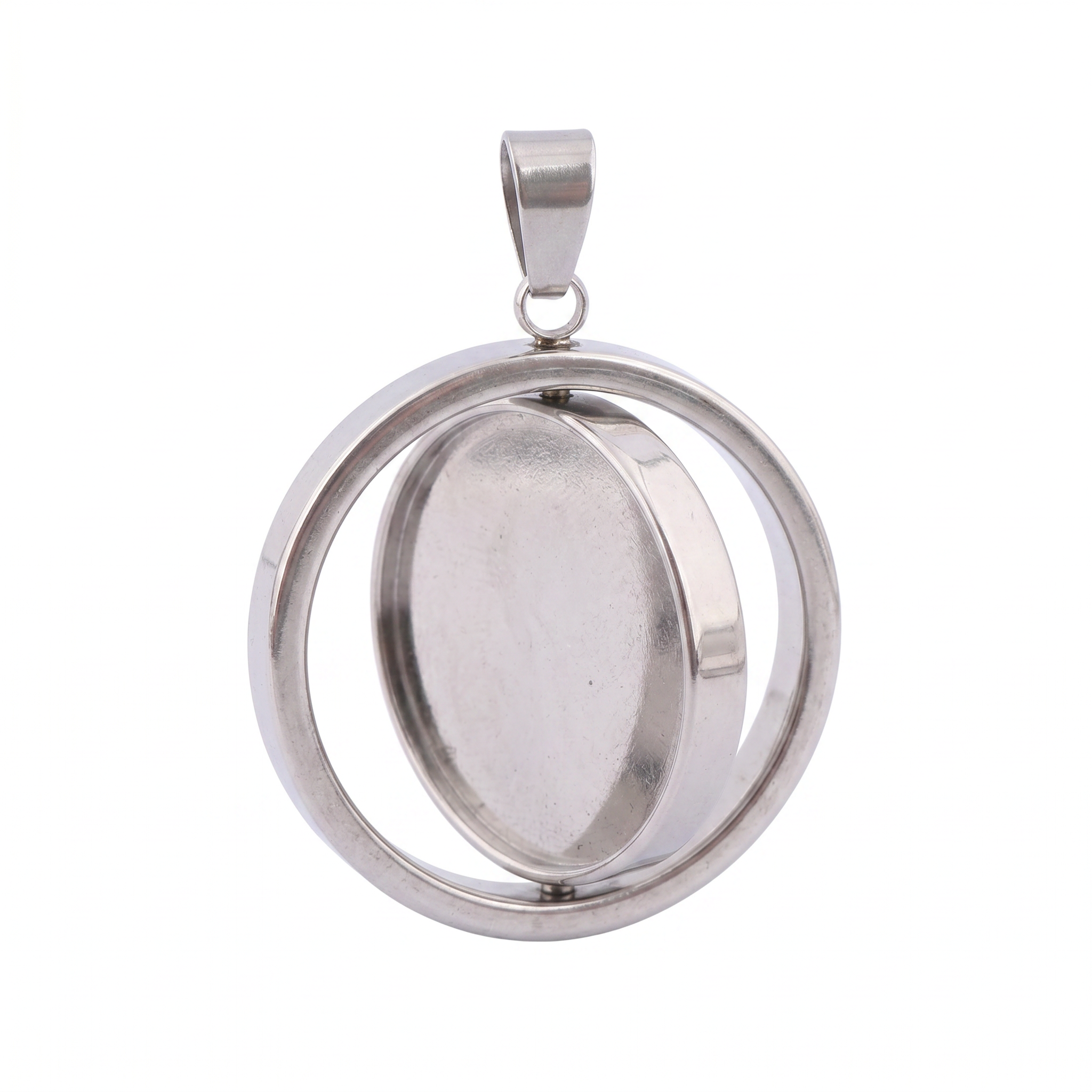 3pcs Stainless Steel  Rotatabl – Bezels Set Pendant recenzja i cena