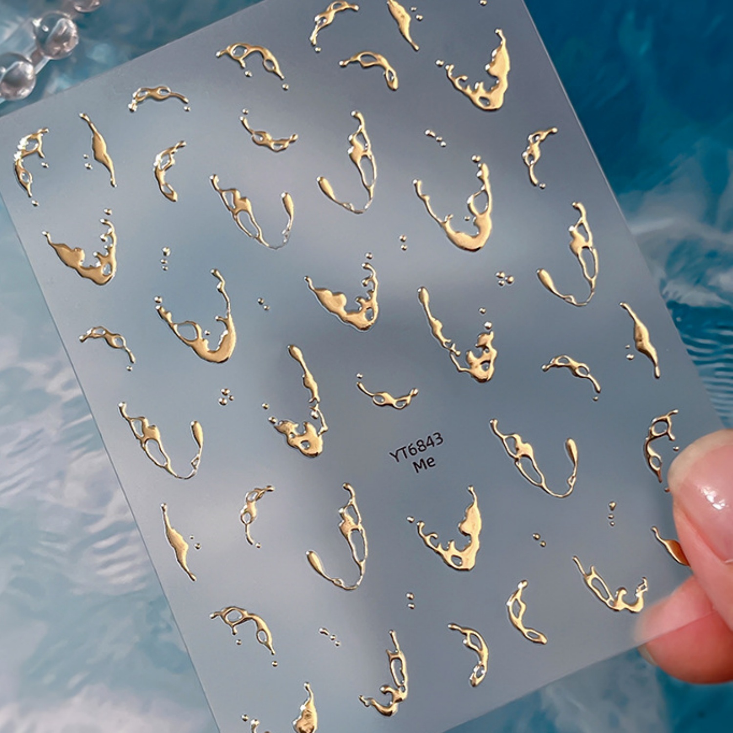 Gold Foil Water Splash 5D Nail – Gold Foil Flakes recenzja i cena