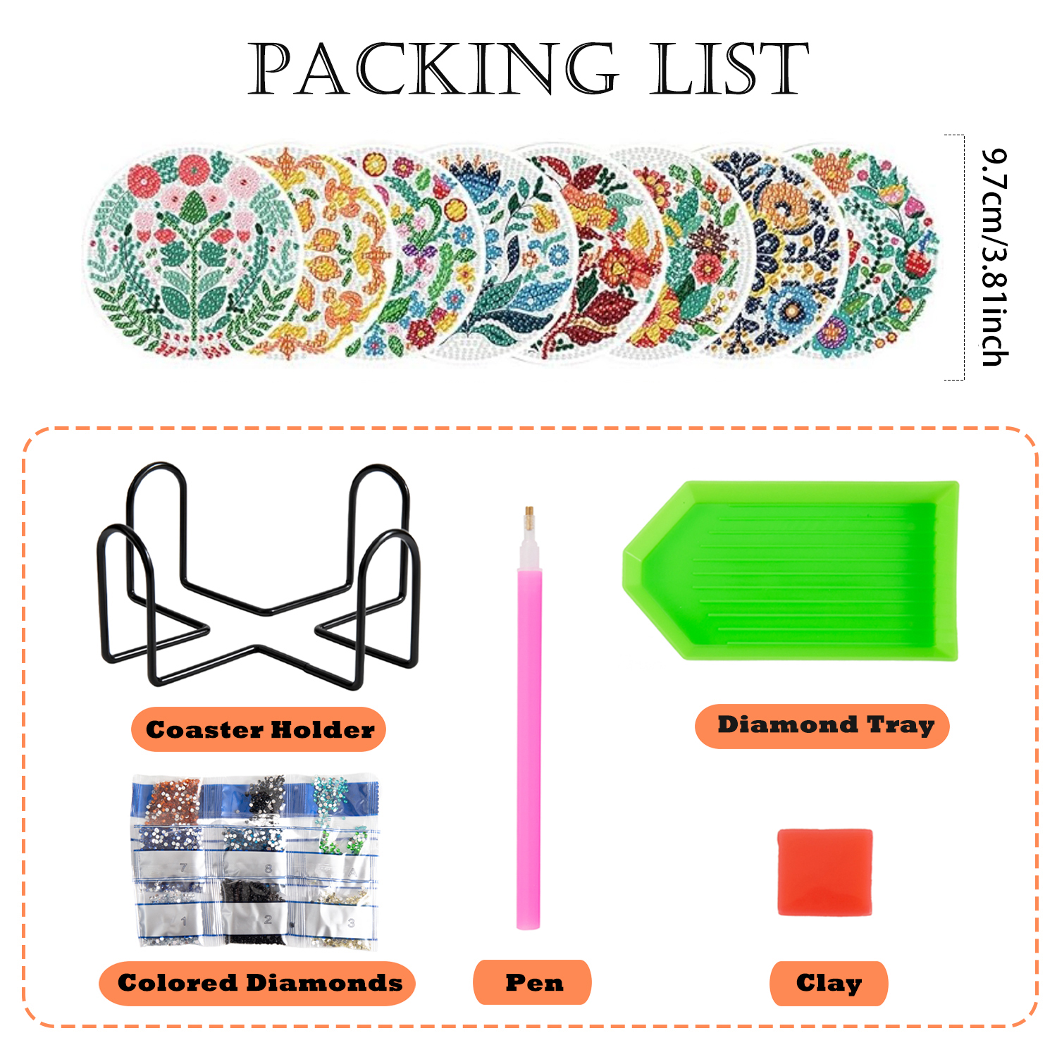 8-piece set/Diamond painting c – Resin Craft Kit recenzja i cena