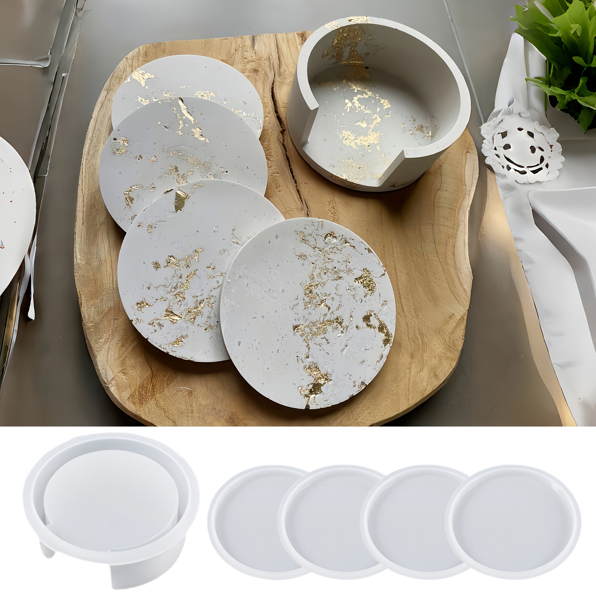 5pcs Round Coaster Silicone Mo – Coaster Mold Round recenzja i cena