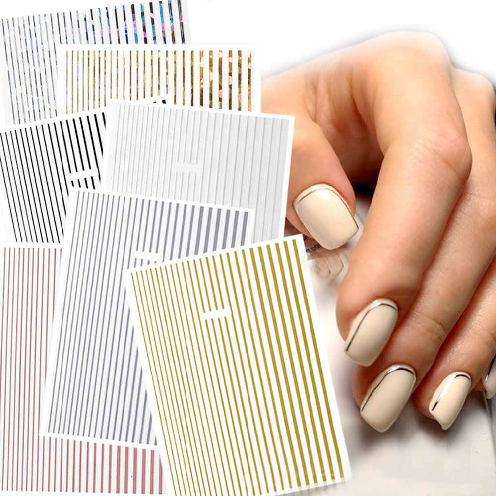 1 Sheet 3D Gold Silver Lines S – Gold Foil Flakes recenzja i cena