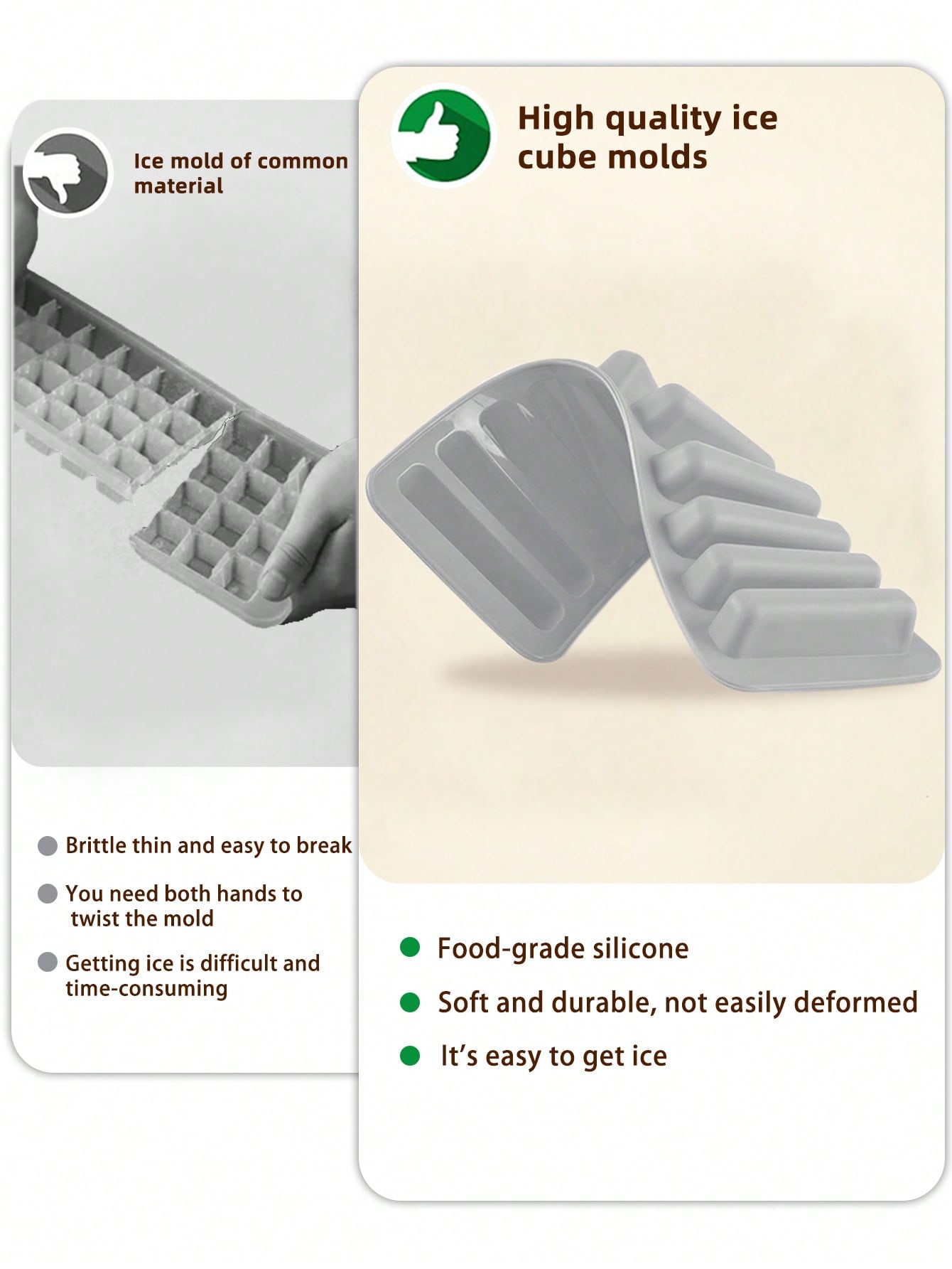 1pc Multi-grid Ice Cube Mold,  – Silicone Mold Tray recenzja i cena
