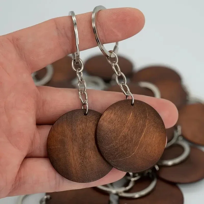 10Pcs Wooden Keychains Vintage – Wood Ring Blank recenzja i cena