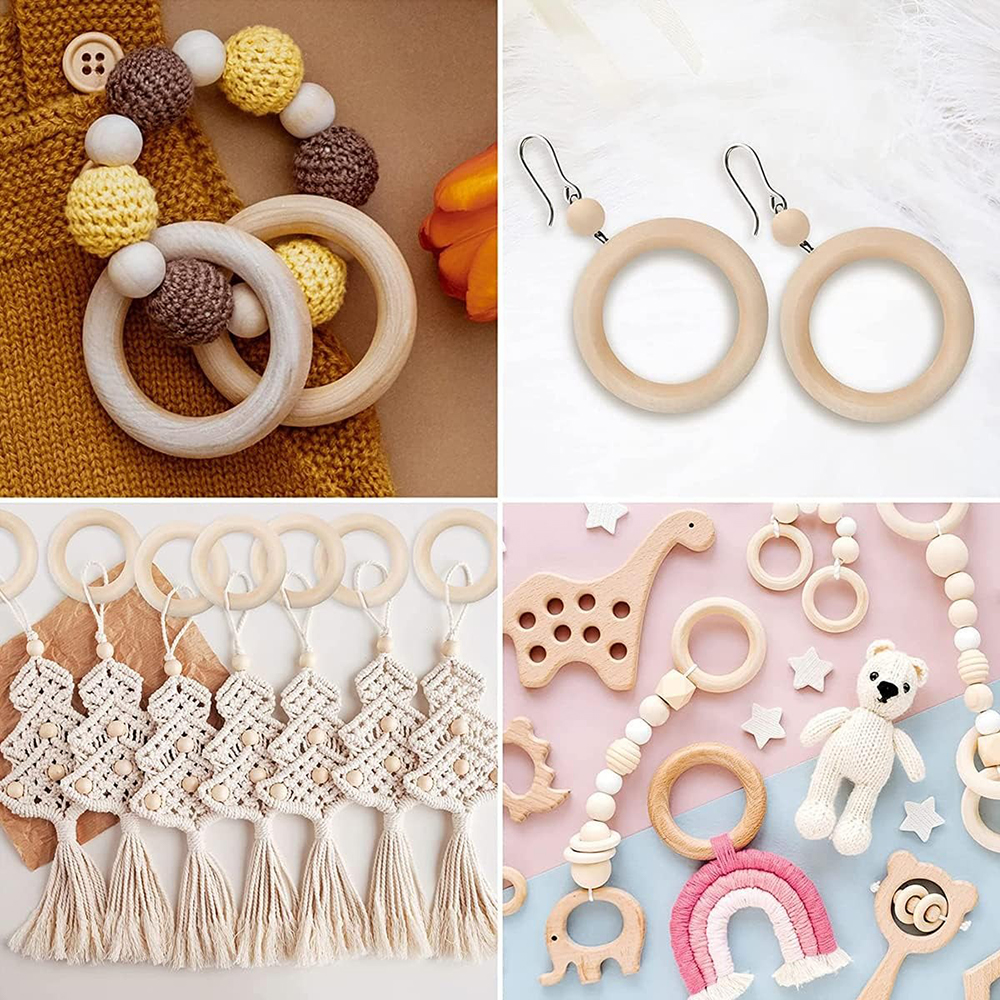 20PCS Wooden Rings for Craft 5 – Wood Ring Blank recenzja i cena