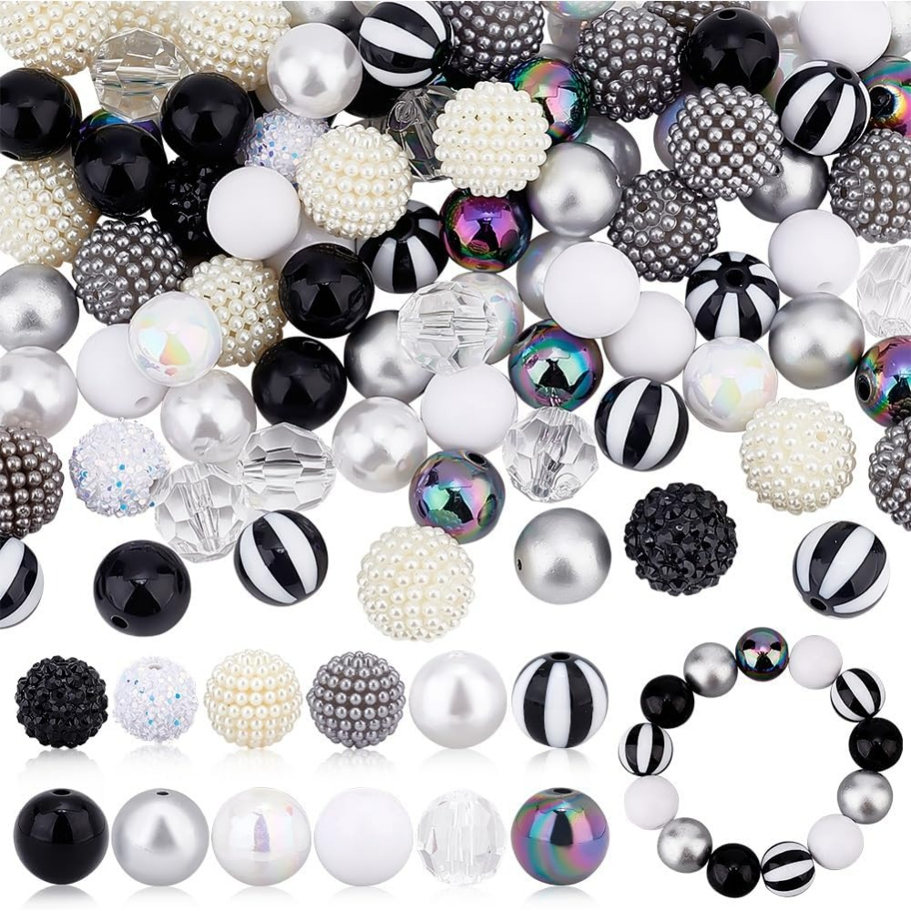 106pcs Chunky Beads 12 Styles  – Crafting Resin recenzja i cena