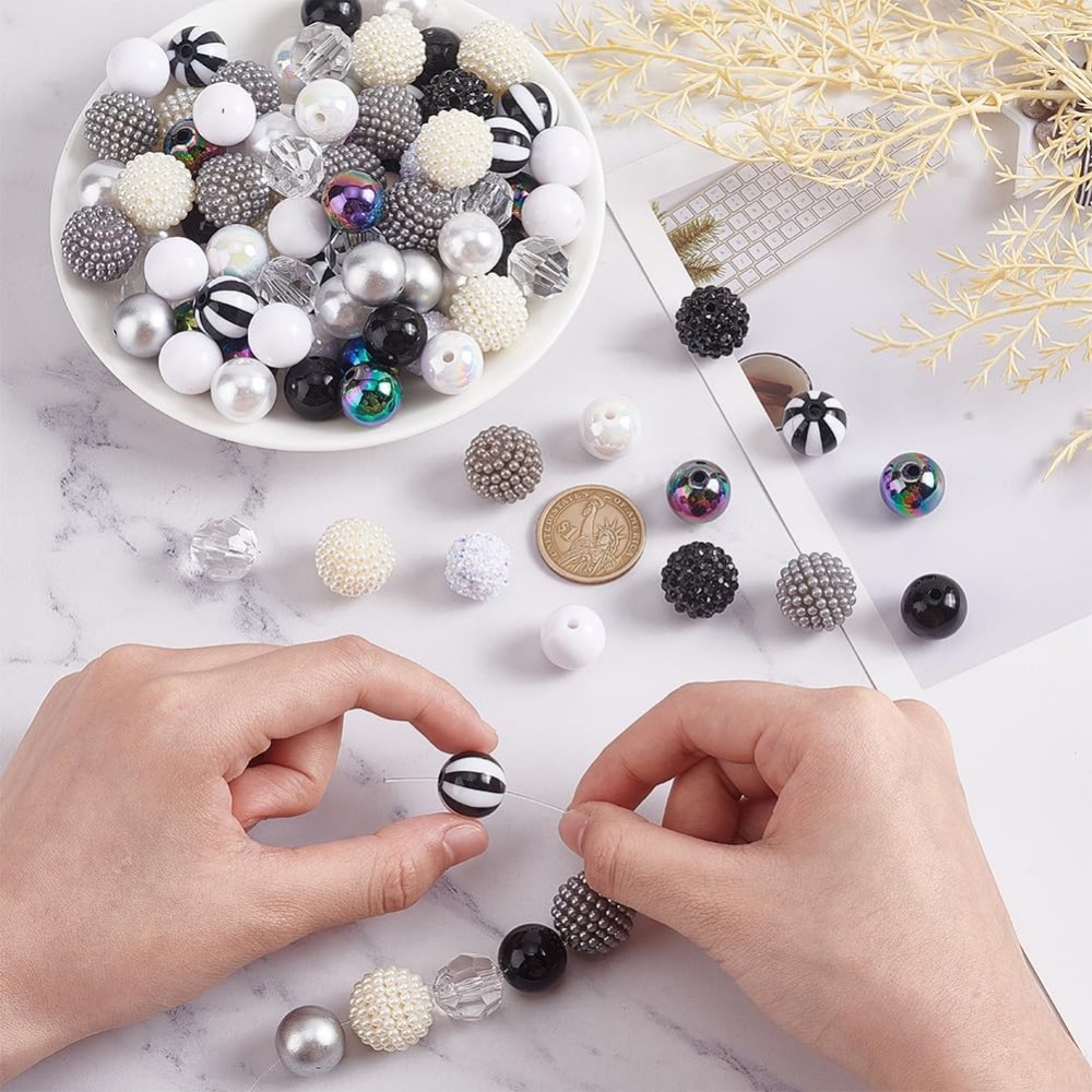 106pcs Chunky Beads 12 Styles  – Crafting Resin recenzja i cena