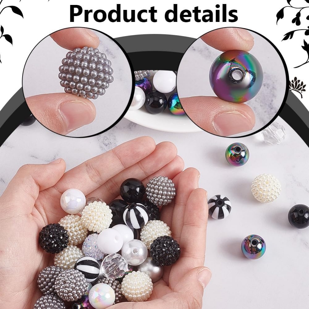 106pcs Chunky Beads 12 Styles  – Crafting Resin recenzja i cena