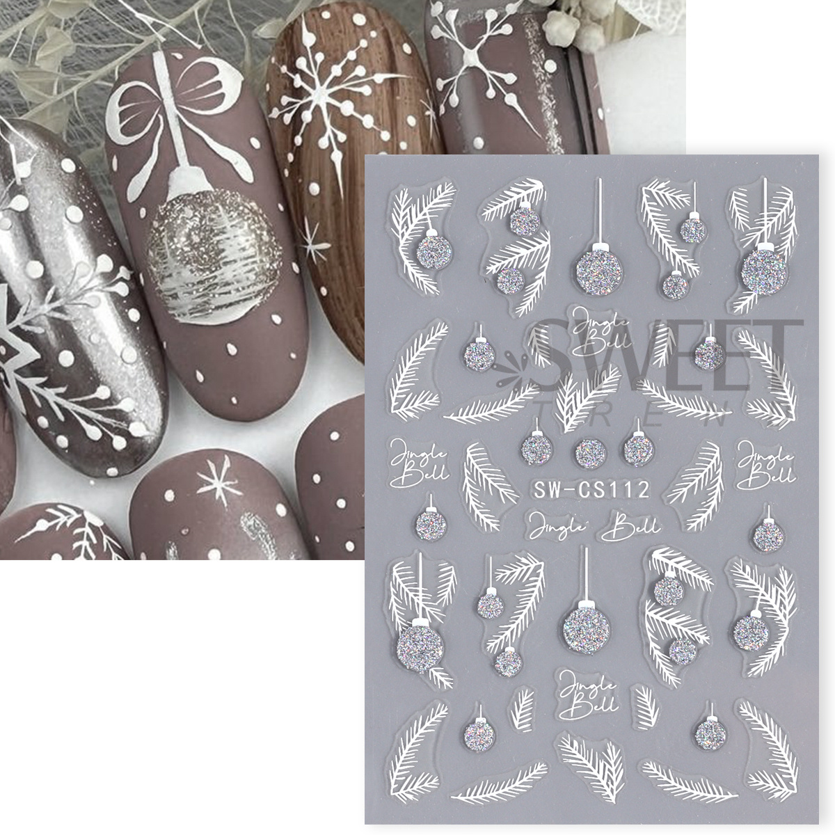 4pcs Winter Cartoon Christmas  – Gold Foil Flakes recenzja i cena
