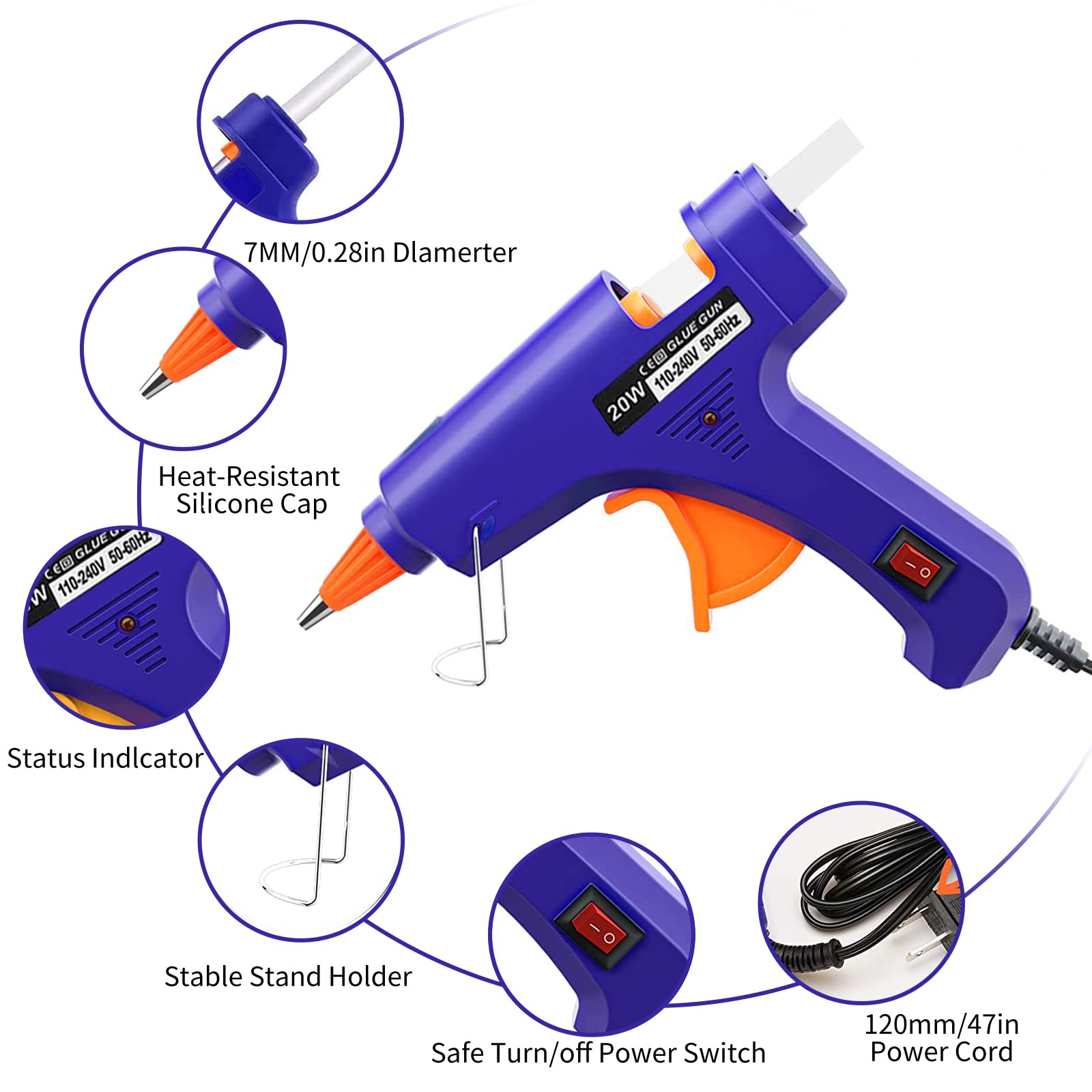 20W Hot Melt Glue Gun Househol – Heat Gun Small recenzja i cena