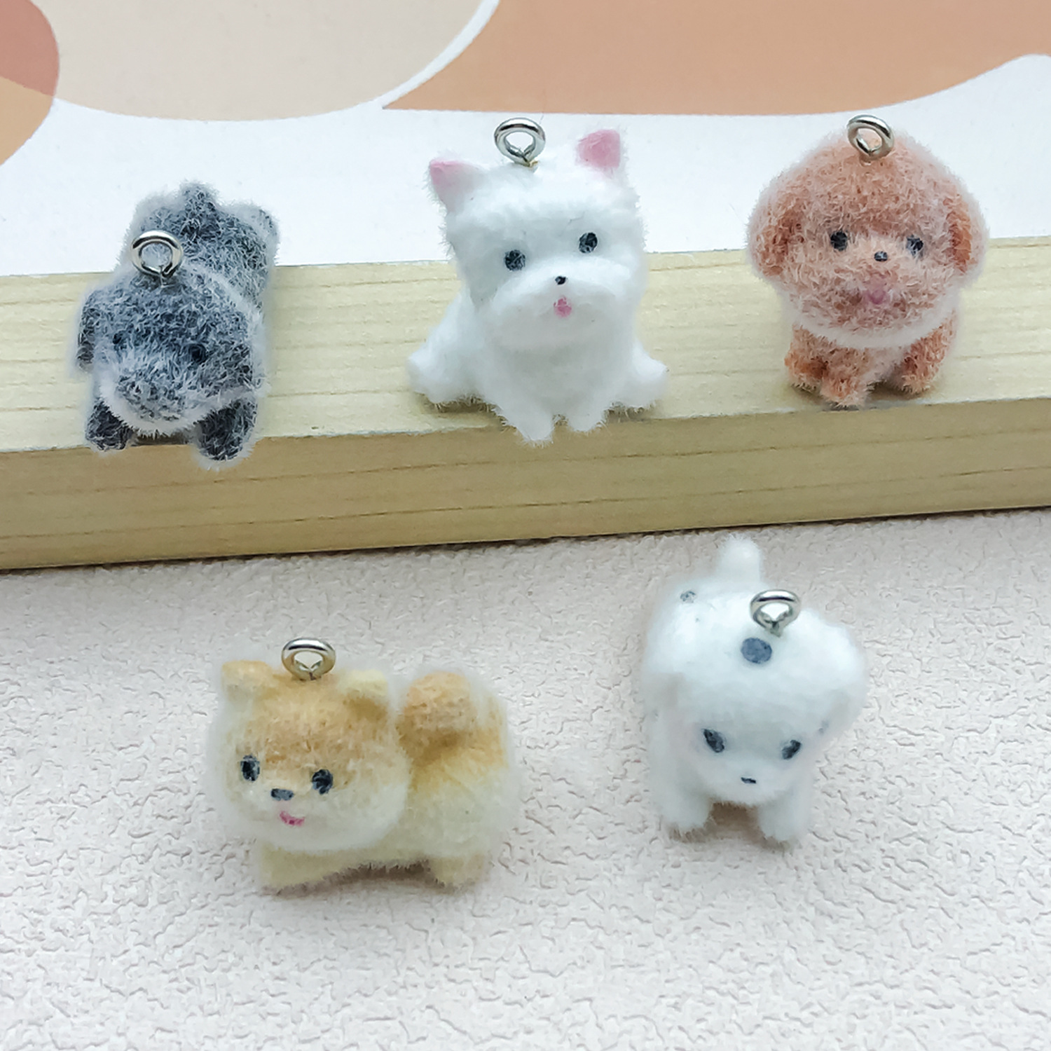 5pcs&1pc Flocked Resin Animal  – Resin Craft Kit recenzja i cena