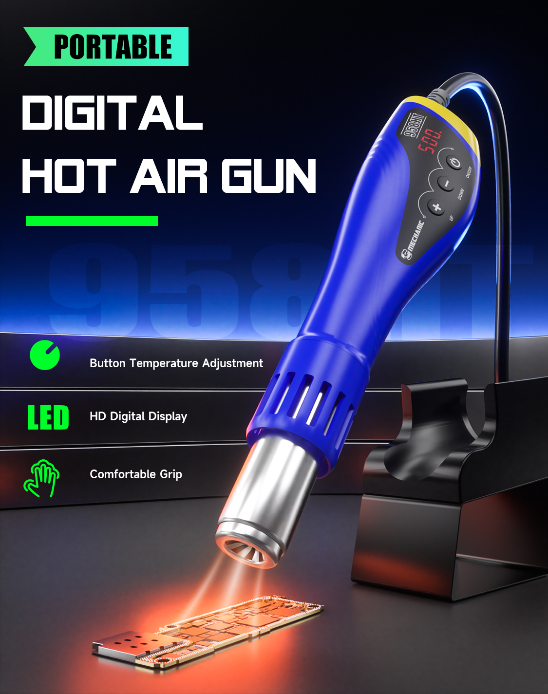 MECHANIC OFFICIAL HT-958 Porta – Heat Gun Small recenzja i cena