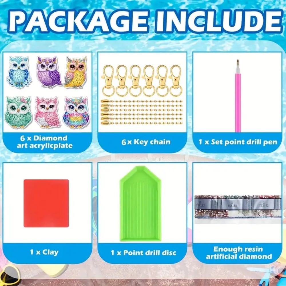 6-piece/set DIY Diamond Keycha – Resin Craft Supplies recenzja i cena