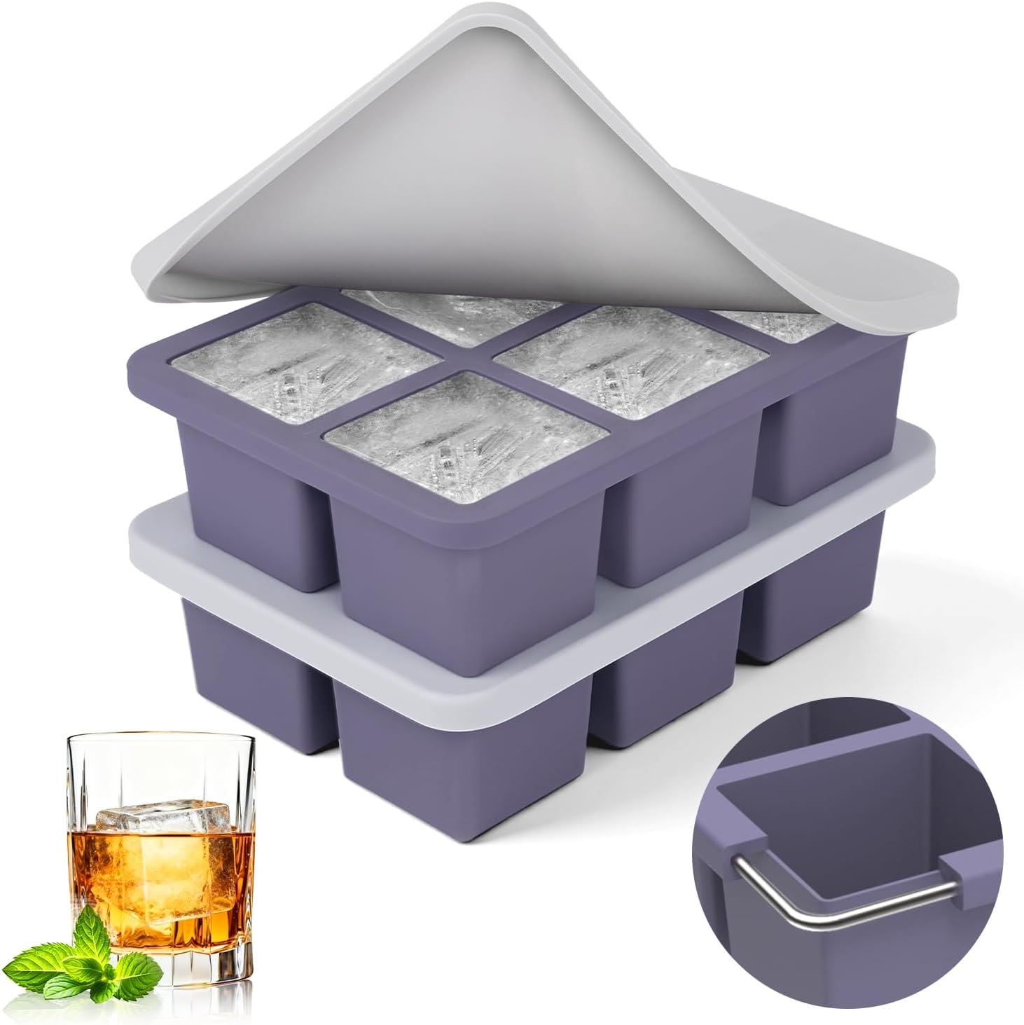 2pack Large Silicone Ice Cube  – Silicone Mold Tray recenzja i cena