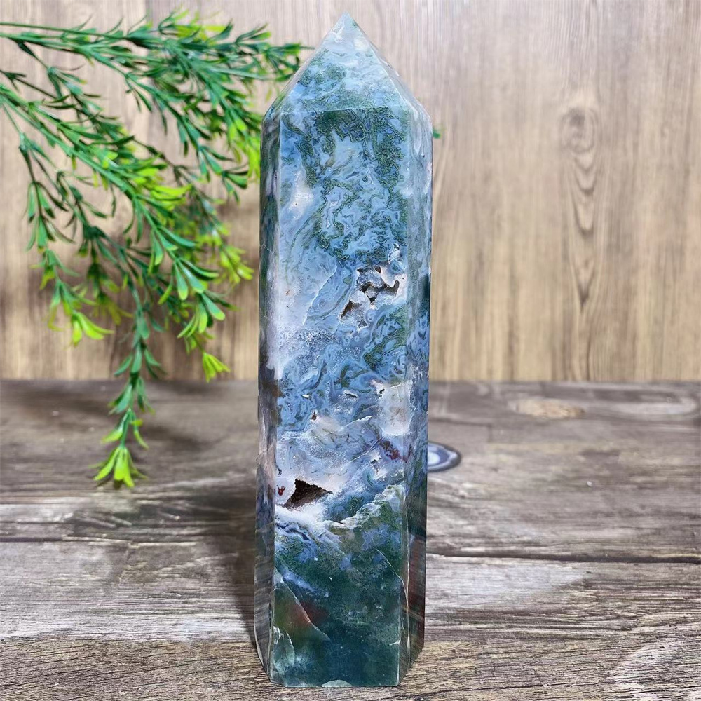 Big Green Moss Agate Druzy Nat – Terrarium Moss Art recenzja i cena