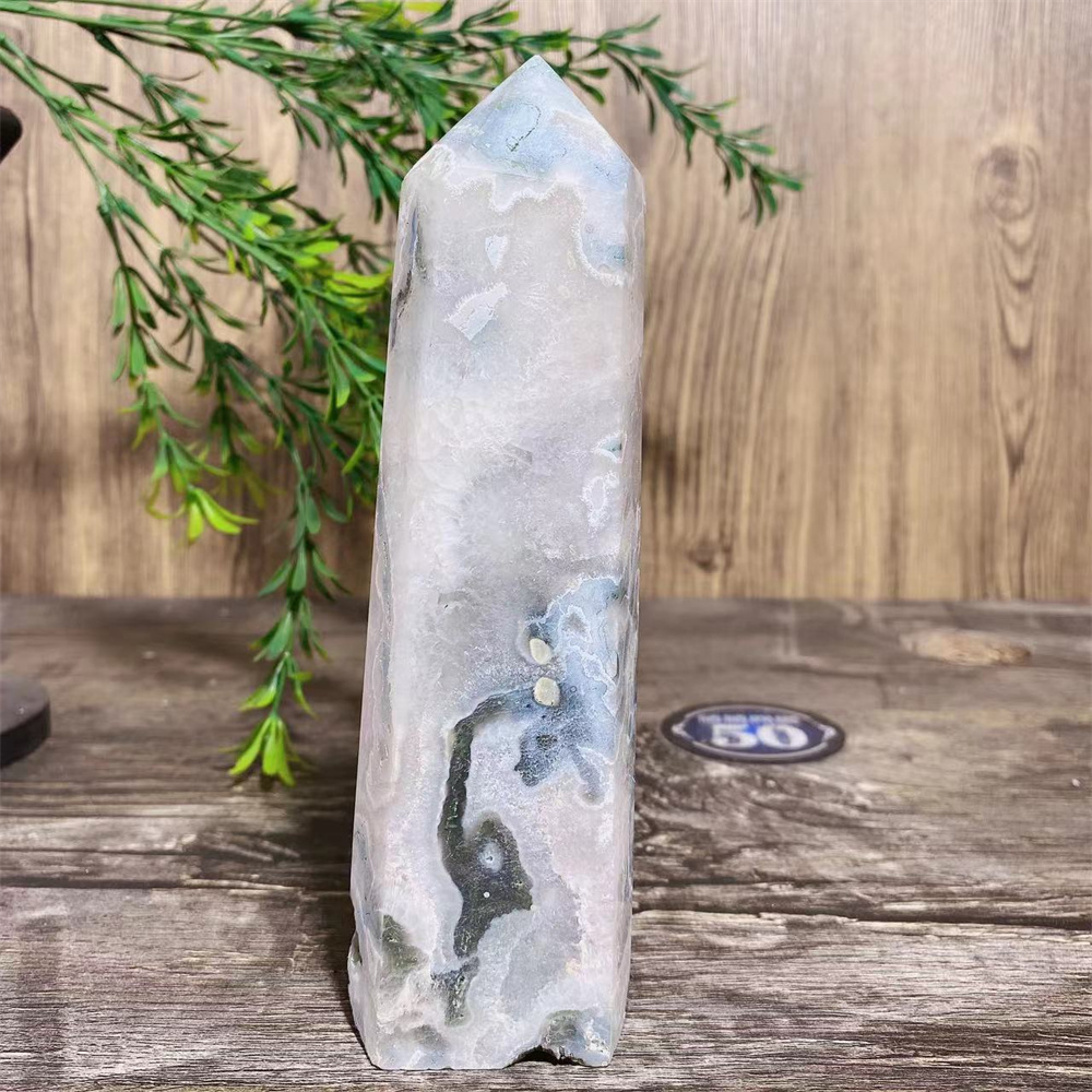 Big Green Moss Agate Druzy Nat – Terrarium Moss Art recenzja i cena