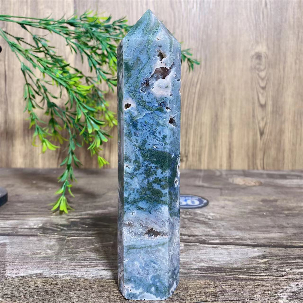 Big Green Moss Agate Druzy Nat – Terrarium Moss Art recenzja i cena