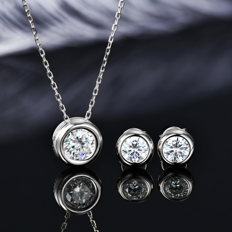 IOGOU 6.5mm 1ct Bezel Moissani – Bezels Set Pendant recenzja i cena