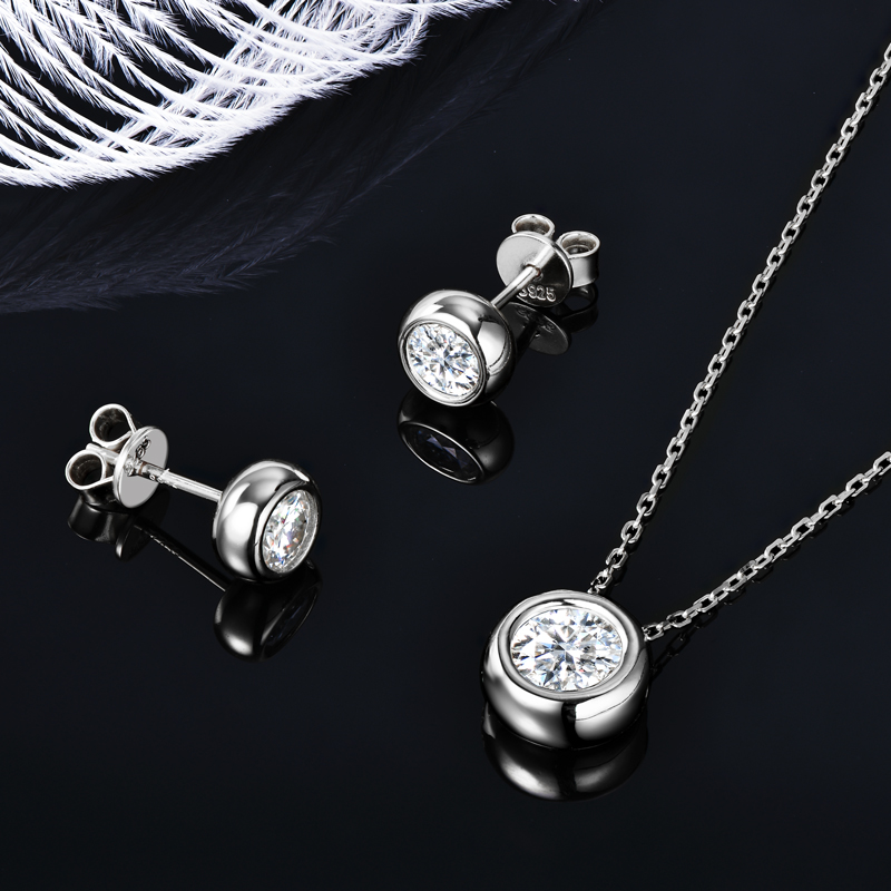 IOGOU 6.5mm 1ct Bezel Moissani – Bezels Set Pendant recenzja i cena