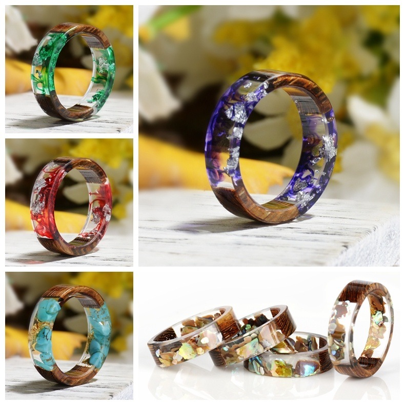 Creative Wooden Resin Ring for – Dried Flower Bulk recenzja i cena