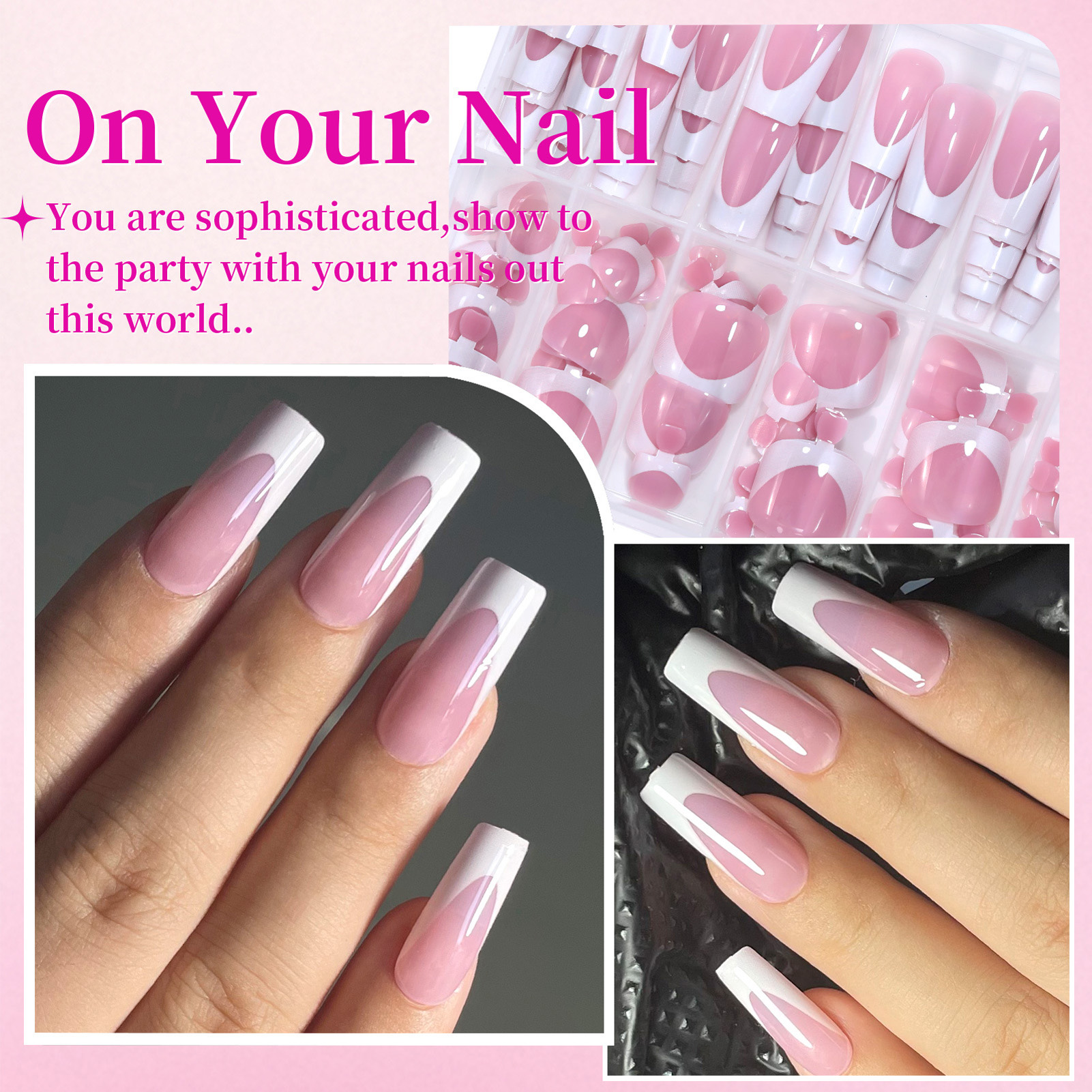 288PCS French Fake Nails Toena – Resin Craft Kit recenzja i cena