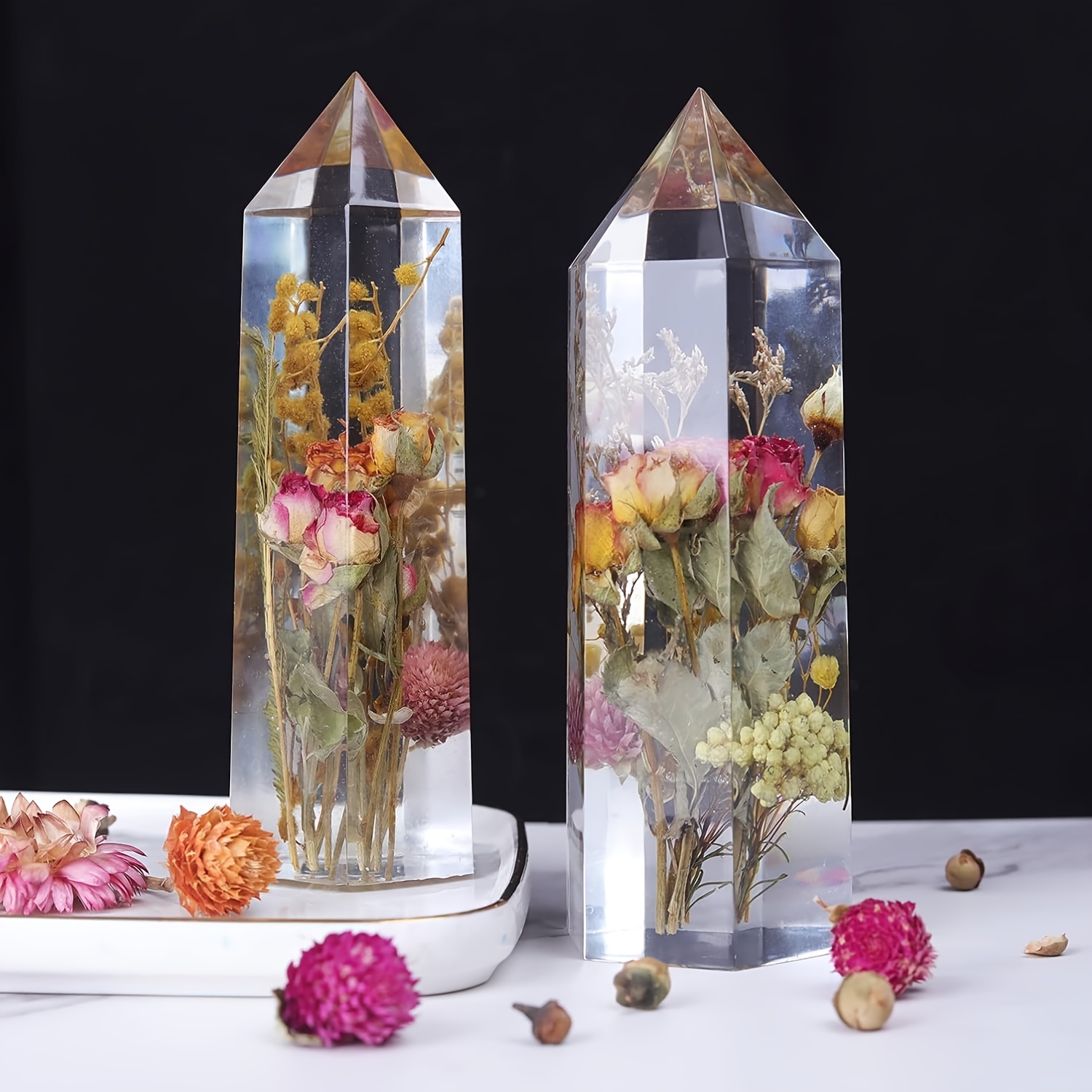 1Pcs Crystal Tower Resin Silic – Flower Preservation Resin recenzja i cena