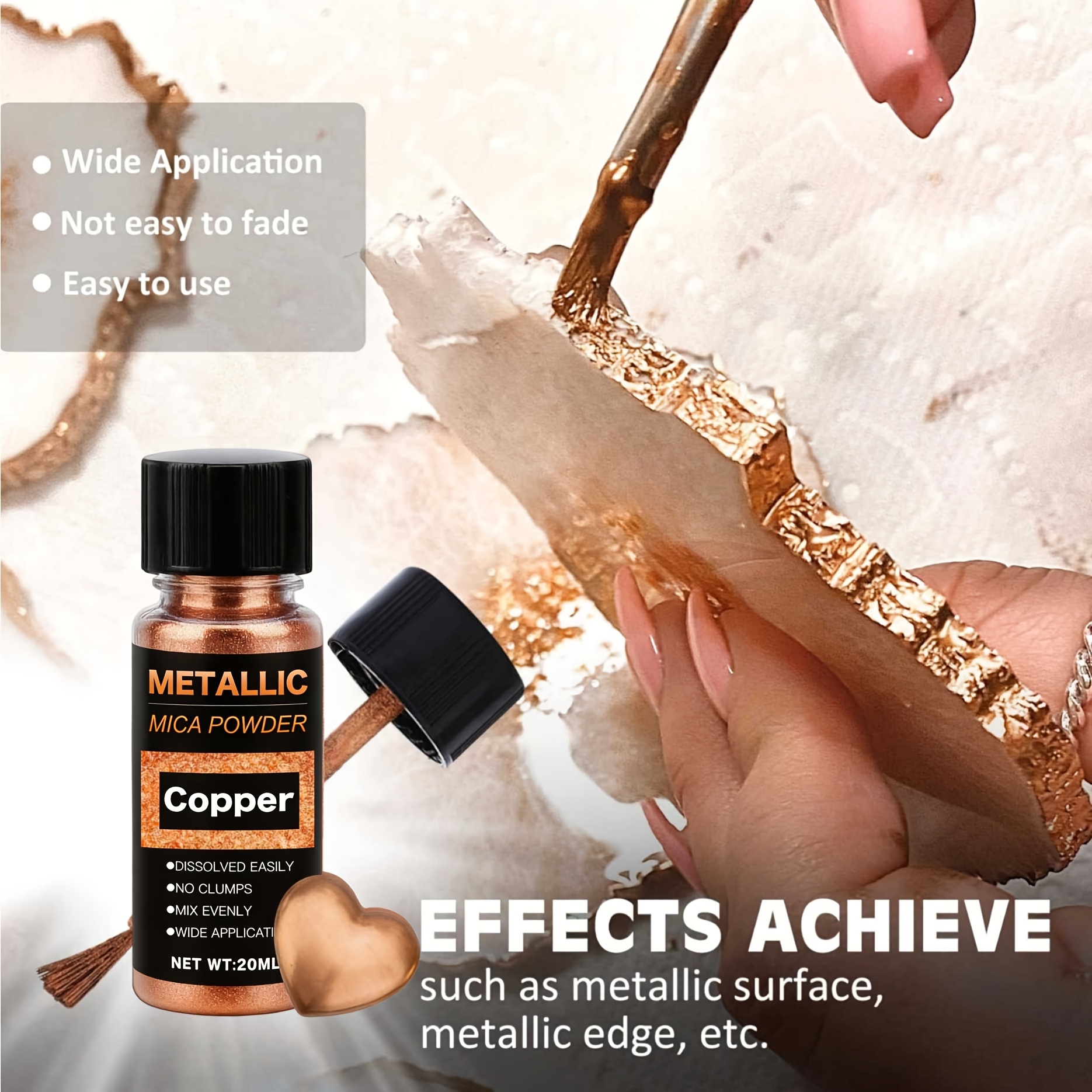 Metallic Mica Powder, Brushed  – Resin Pigment Set recenzja i cena