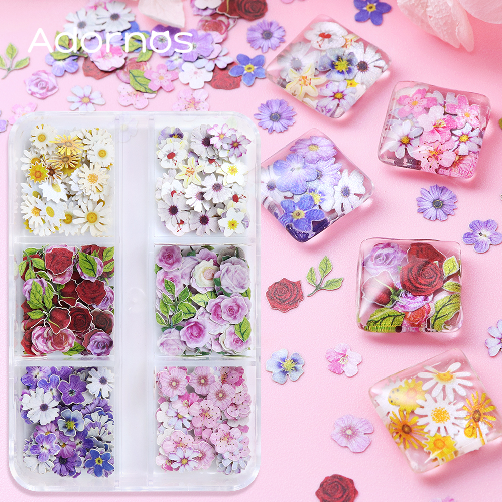 6 Grids Flowers Wood Pulp Chip – Flower Preservation Resin recenzja i cena