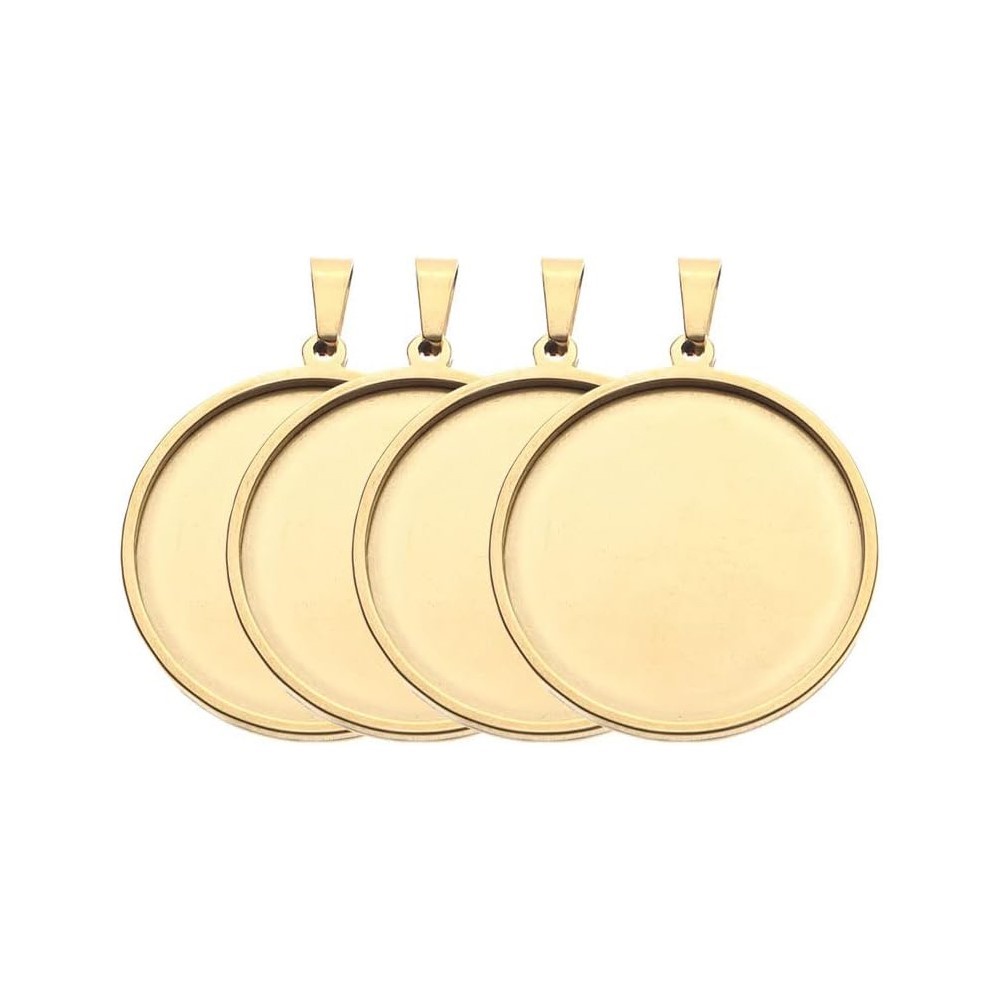 5Pcs/Lot Stainless Steel Round – Bezels Set Pendant recenzja i cena