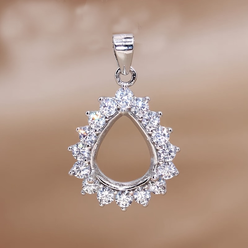 1pc Rose Golden Silvery Tear D – Bezels Set Pendant recenzja i cena