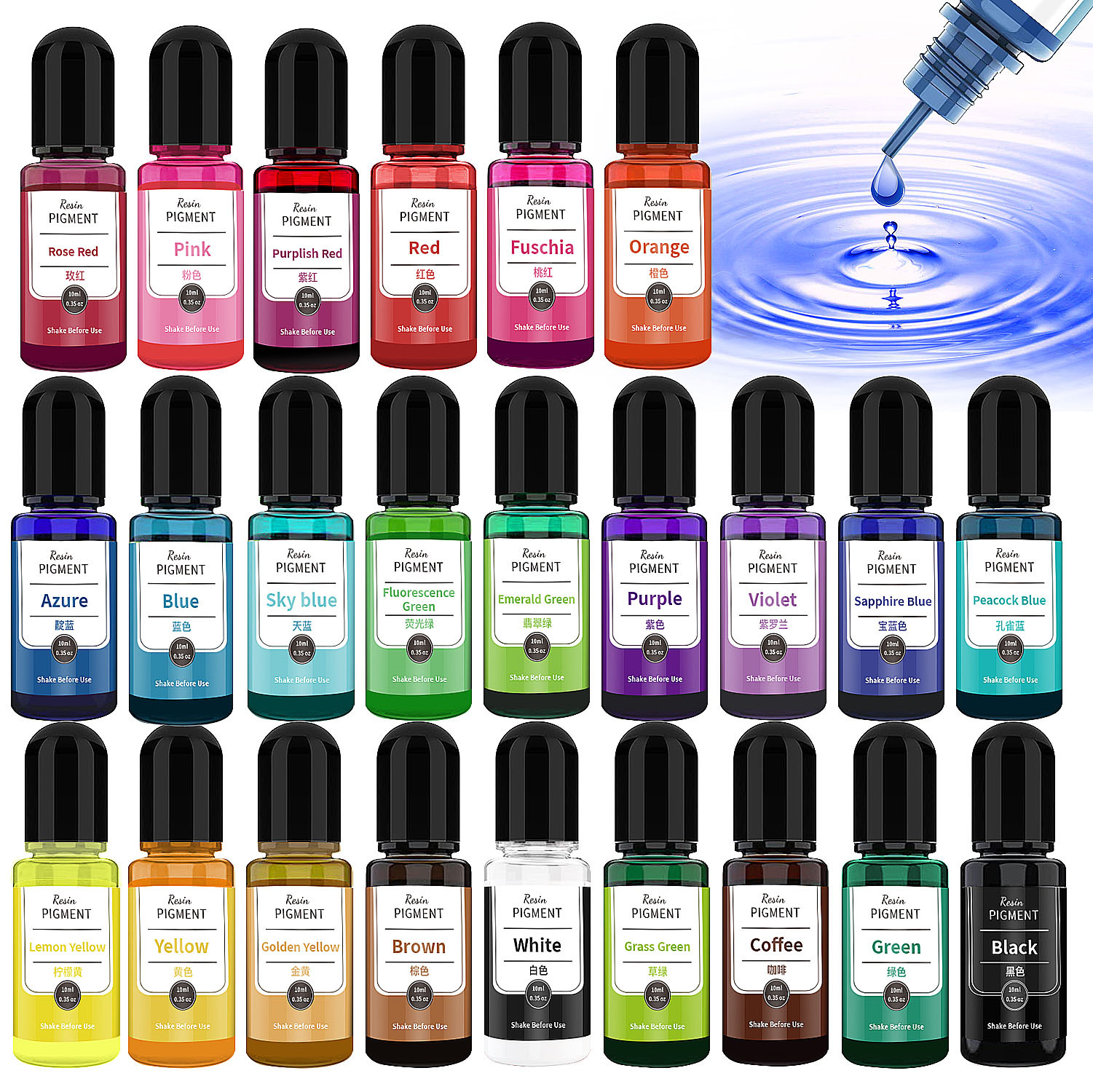 24/30 Colors Set 10ml Epoxy Re – Resin Pigment Set recenzja i cena