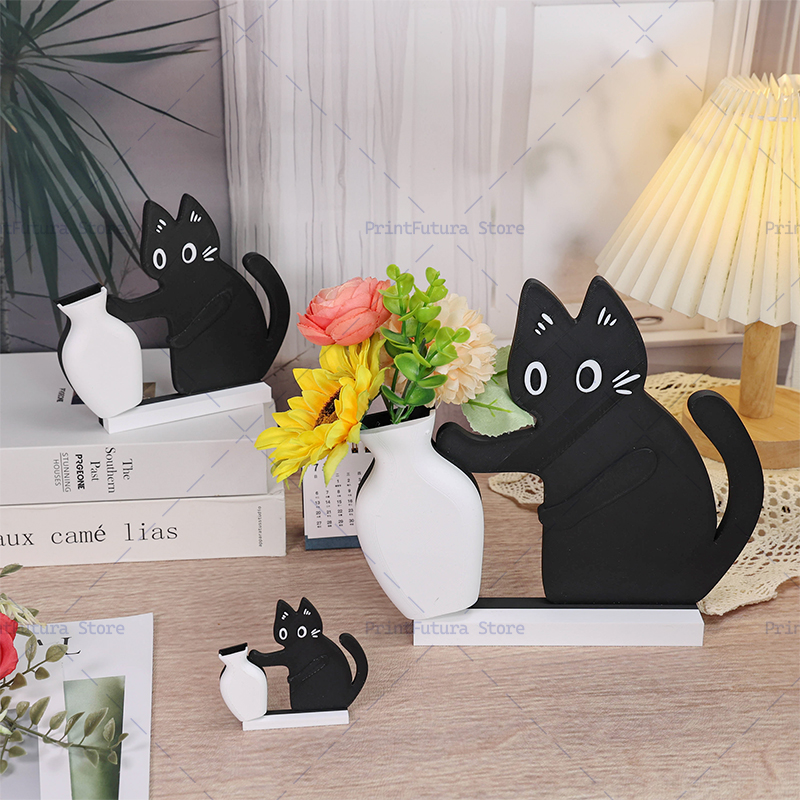 3D Printed Naughty Kitten Vase – Dried Flower Bulk recenzja i cena