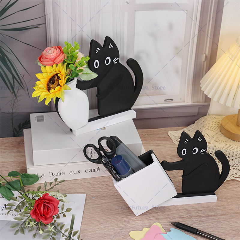 3D Printed Naughty Kitten Vase – Dried Flower Bulk recenzja i cena