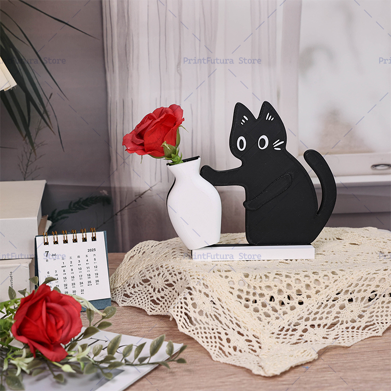 3D Printed Naughty Kitten Vase – Dried Flower Bulk recenzja i cena