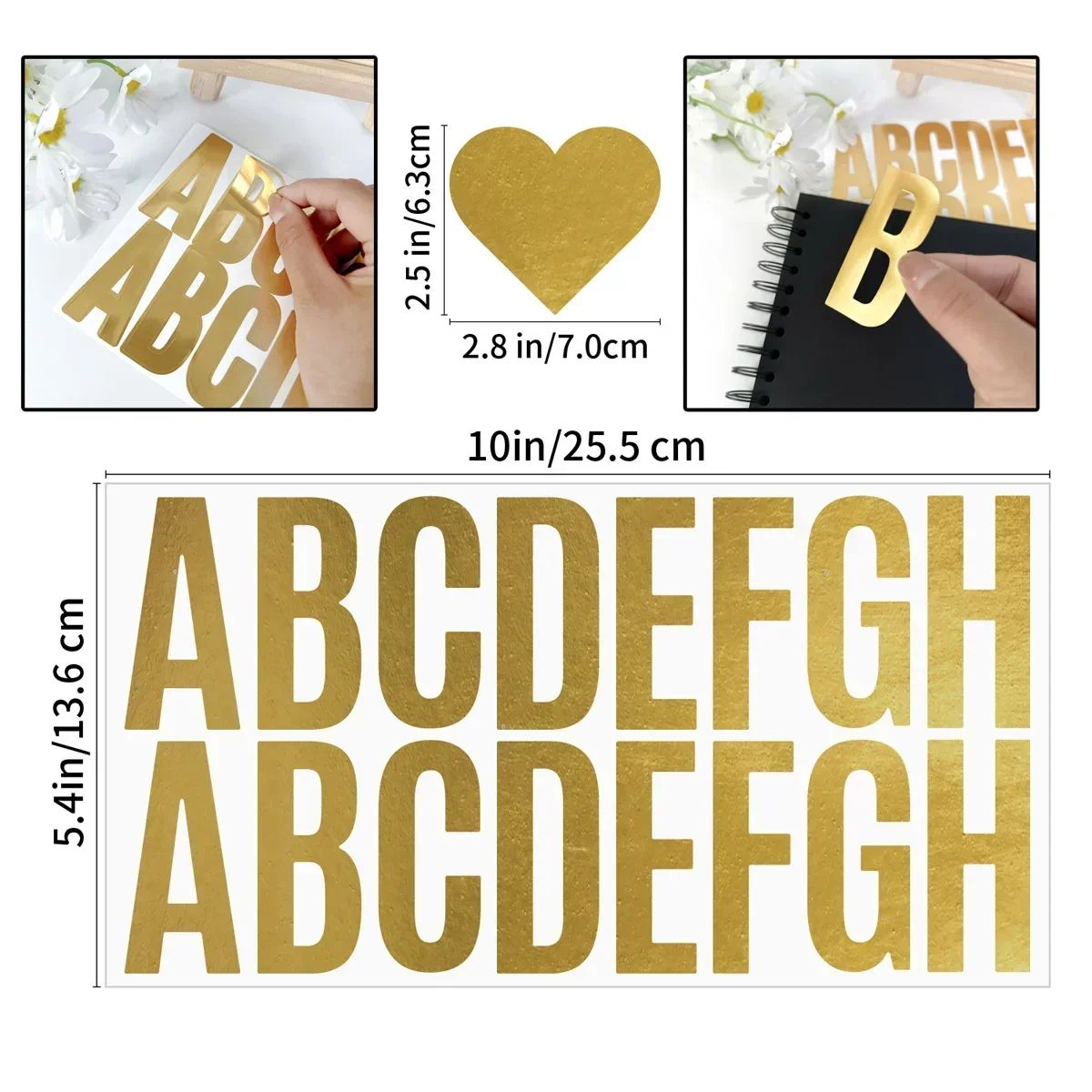 100 Pcs 6 Sheets Gold Letter S – Gold Foil Flakes recenzja i cena